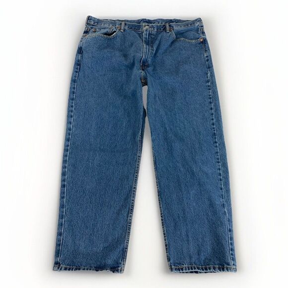 Levi’s Jeans Men’s 44x30 Blue Denim 550 Straight Leg Relaxed Fit Casual Workwear - Picture 1 of 14